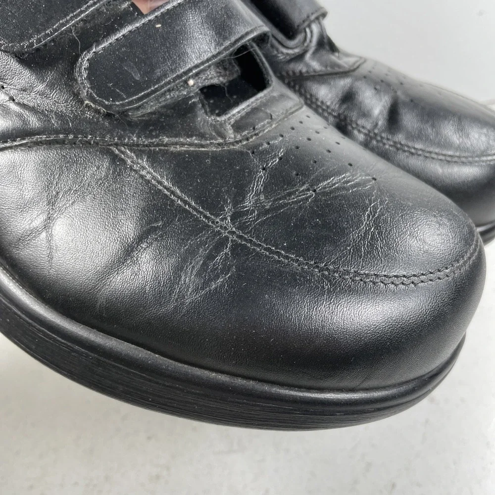 SAS VTO Leather Tripad Comfort Walking Shoe Black Leather Men 9.5 WWW Extra Wide
